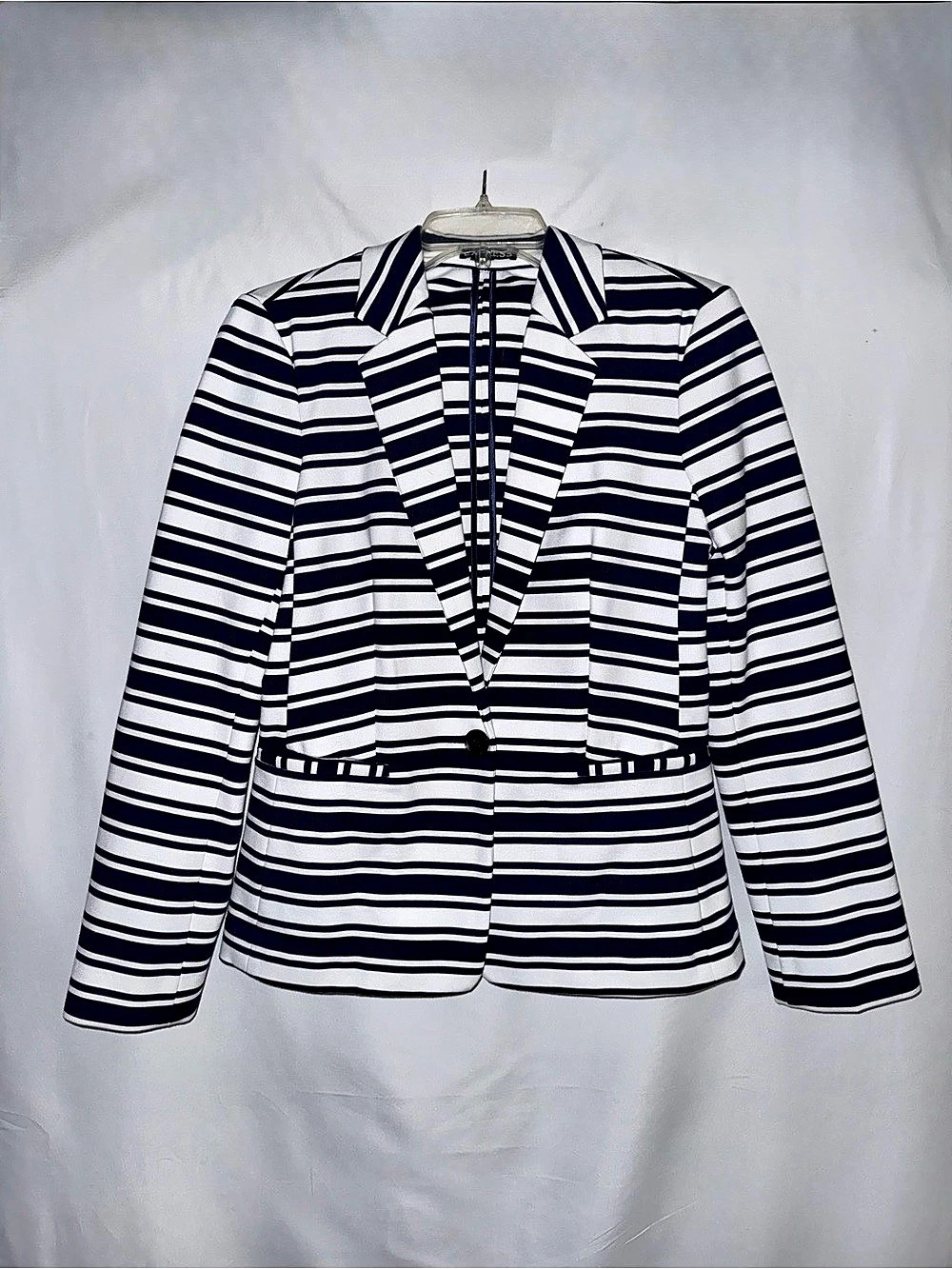 Express Blue And White Striped Blazer Size Small